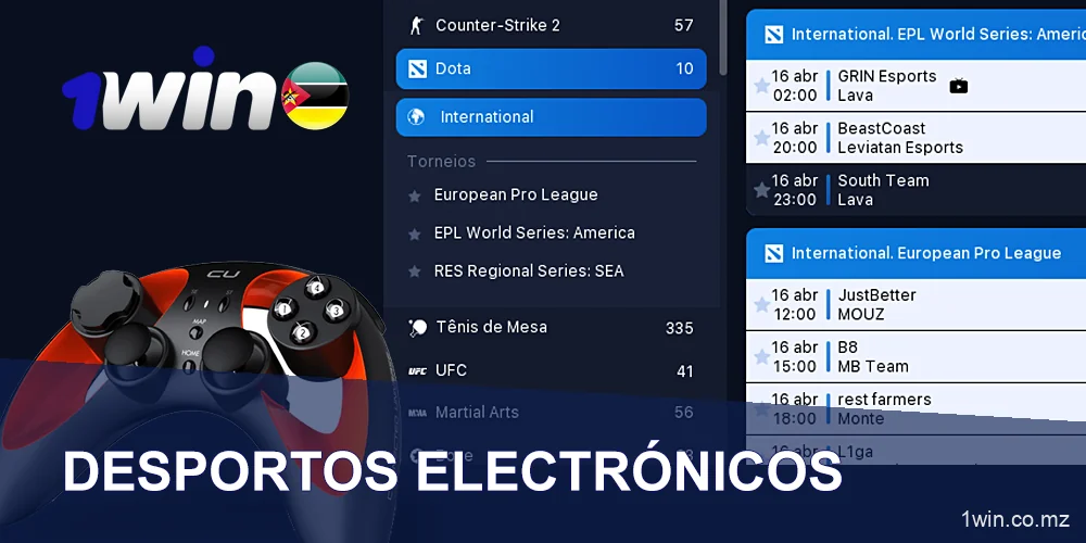 Casa de apostas 1win eSports