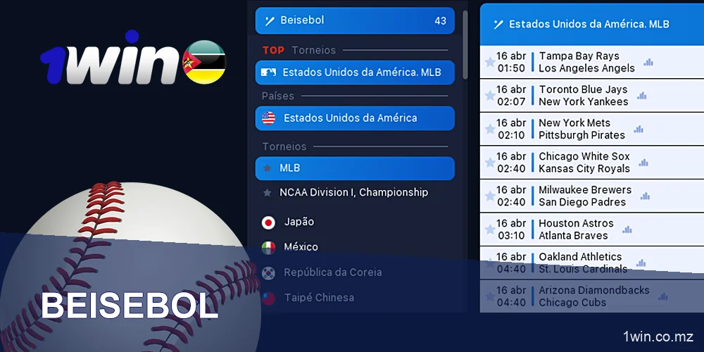 1win Baseball em Moçambique