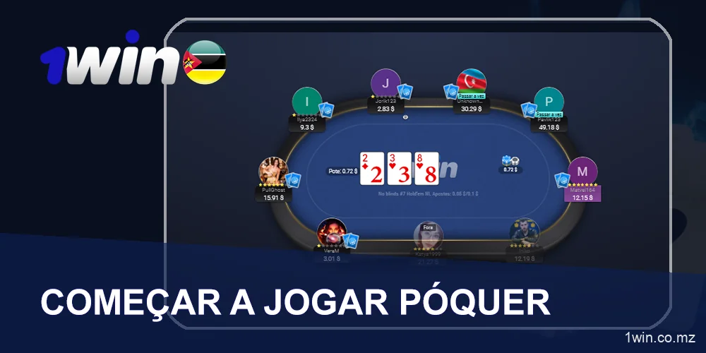 Faça a sua primeira aposta no 1Win Poker