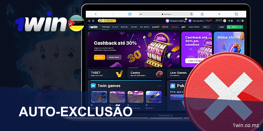 Auto-exclusão perfil 1win