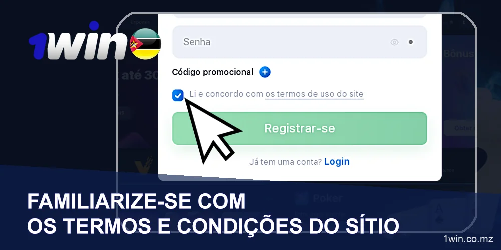 Concordar com os Termos e Condições da marca 1win