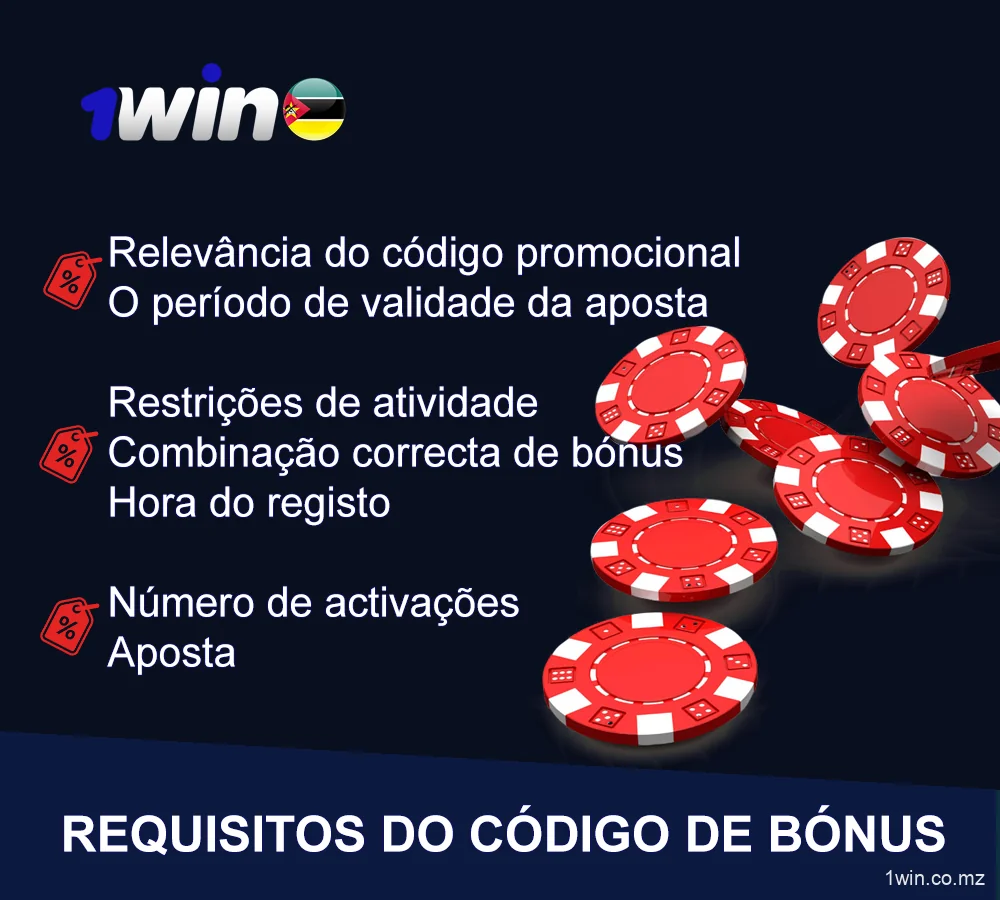 Requisitos para receber o código de bónus 1win