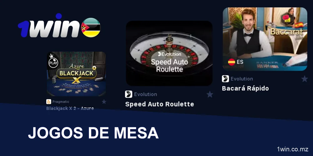 Jogos de mesa no 1Win Casino