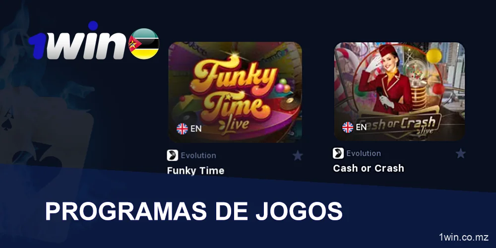 Programas de Jogos no 1Win Casino