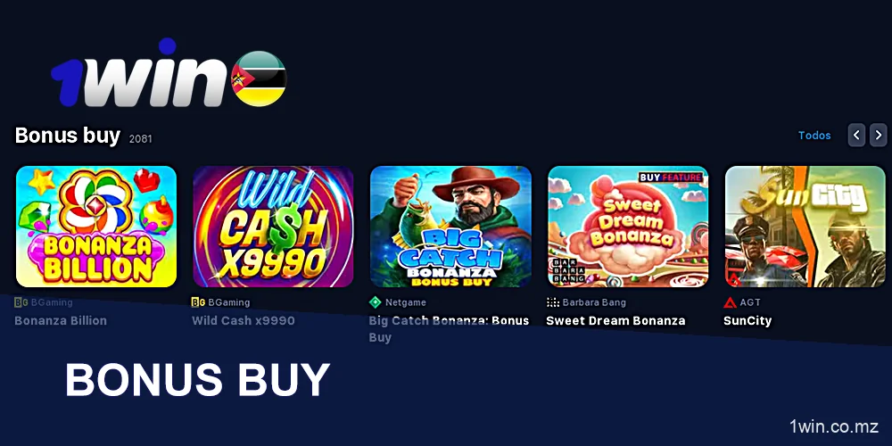 Jogos de compra de bónus no 1Win Casino