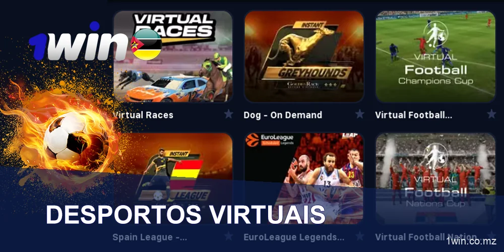 Desportos virtuais 1win em Moçambique