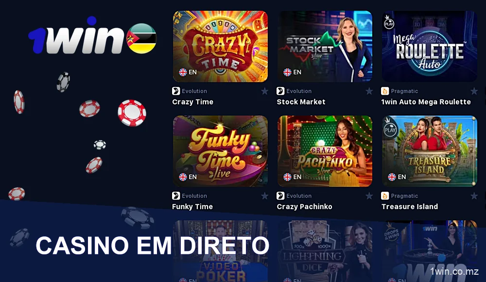 1Win Live Casino em Moçambique