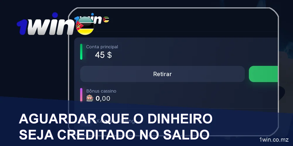 Transferindo dinheiro para o seu saldo 1Win