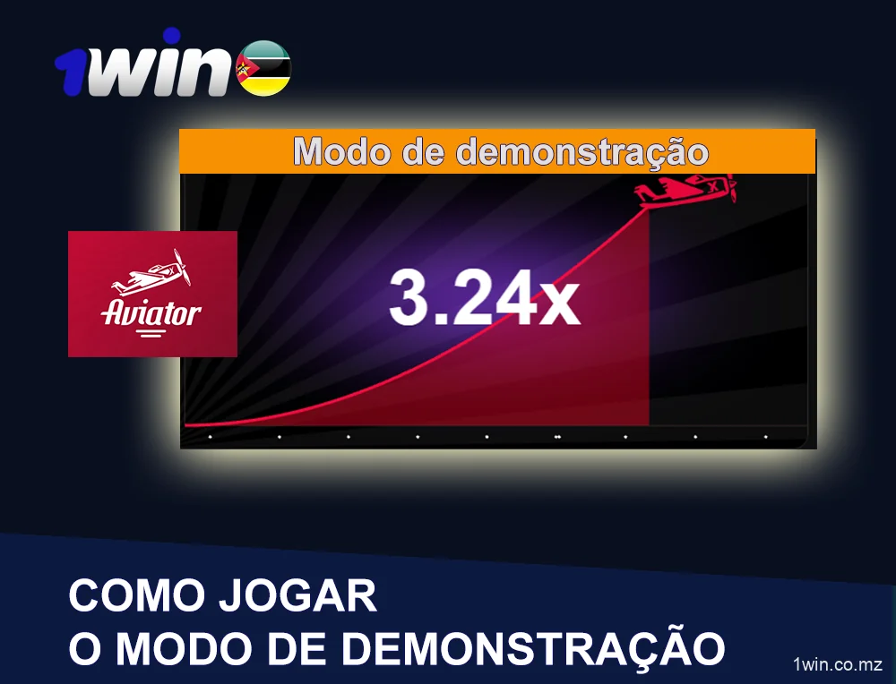 Modo de demonstração do Aviator no 1win