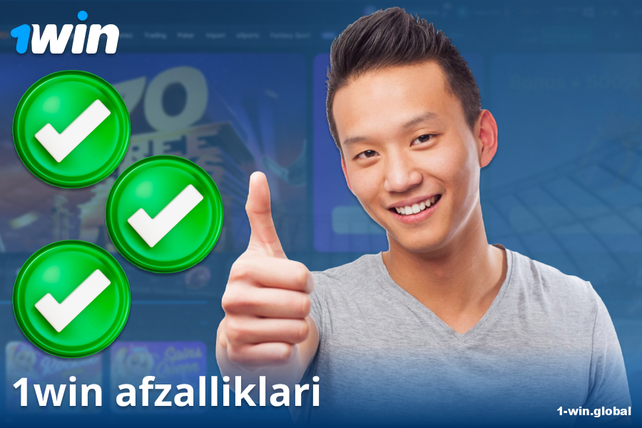 1Win UZ kazinosi afzalliklari