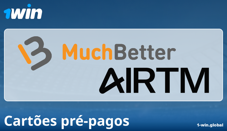 Características dos pagamentos via cartões pré-pagos no 1Win Brasil