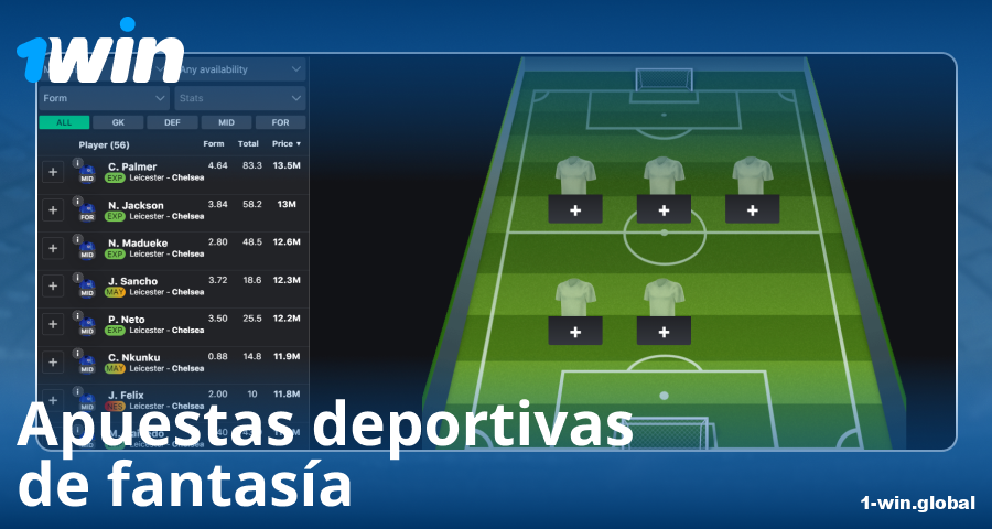 Jugar deportes de fantasía en 1Win España