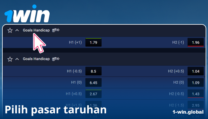 Pilih Pasar Taruhan di 1Win ID