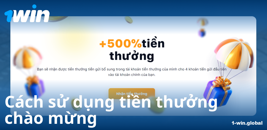 Hướng dẫn nhận tiền thưởng chào mừng tại 1Win VN